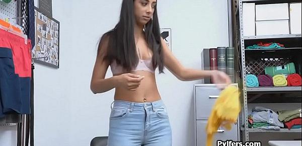 Sexy Indian American thief busted and fucked